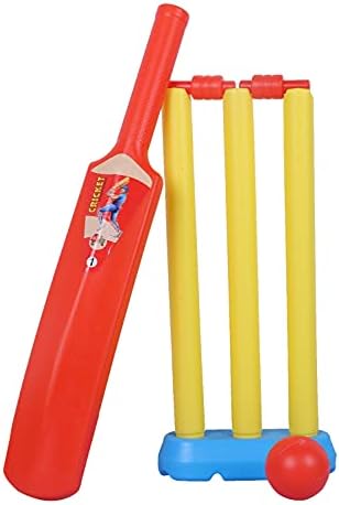 Cricket Kit For Kids Plastic Set Of 1.5 To 4 Year Boys For Physical Activity Bat & Ball Set Playing Outdoor And Indoor Baby. Sports Game Toy Best Birthday Gift, Multicolor