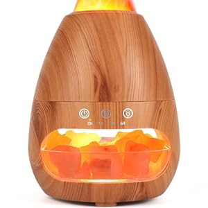 Diffuseur Huiles Essentielles, Glovios 200ml Humidificateur de Flamme, Diffuseur de Parfum Electrique avec 3 Minuterie et Arrêt Automatique pour Bureau Chambre à Coucher Yoga Très Silencieux
