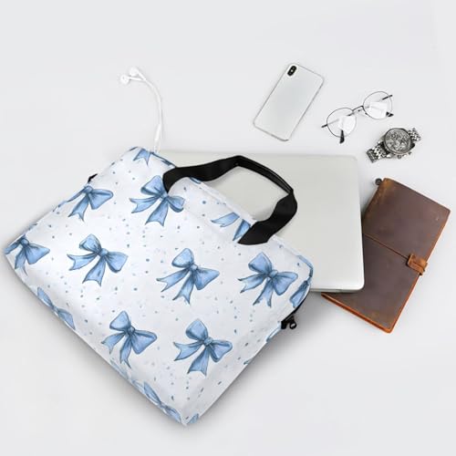 Funda maletín para portátil con estampado lazo azul 13-15.6 pulg miniatura 7