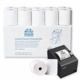 Double Dragon, 80 x 80 mm Premium Thermal Paper Till Receipt Roll for EPOS Printer, POS Terminal, Cash Register [Pack of 40]