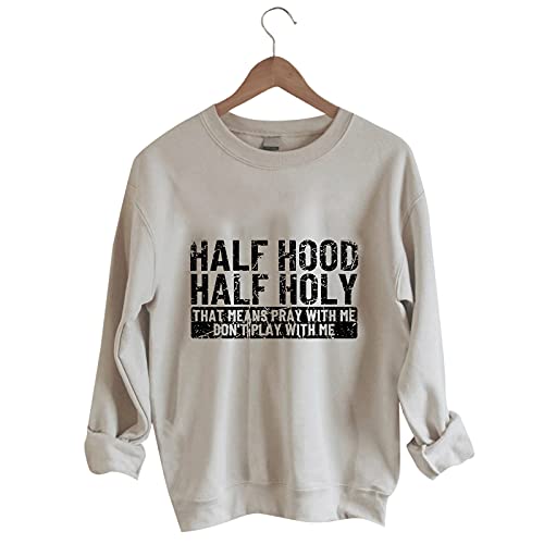 QWUVEDS Sudadera con capucha para niña, suéter informal con manga larga y cuello en O para mujer, suéter sin vientre y adolescente niña, Negro , M Cover