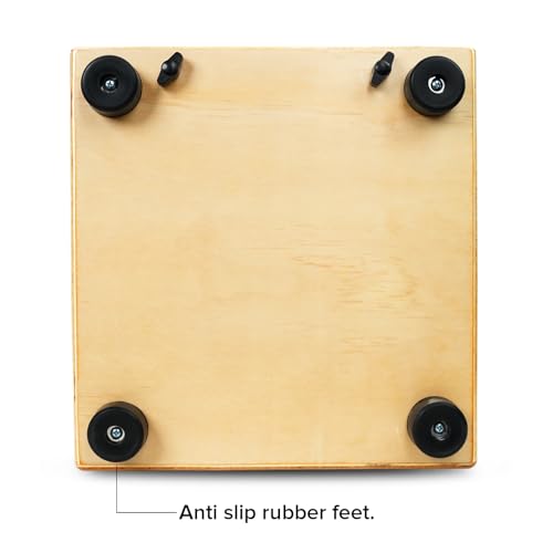 Image of Kadence GL2506 Heartbeat Cajon | 4 Adjustable Snare Strings | Eaglewood Body & Head | Lightweight with Anti-skid Rubber Feet | Includes Learning Course | Light Green