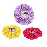 Enfants : conçus avec une boucle réglable, les bonnets en satin s'adaptent à la plupart des tailles de tête d'enfants et enveloppent facilement vos cheveux avec une étanchéité modérée, bonnet de couchage pour enfants