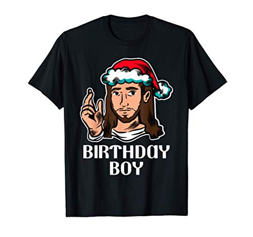 Birthday Boy Jesus Merry Christmas Xmas Funny Gift Novelty t-shirt