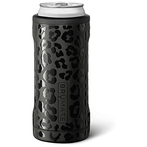 BrüMate Hopsulator Slim Double-walled Stainless Steel Insulated Can for 12 Oz Slim Cans (Onyx Leopard) Cover