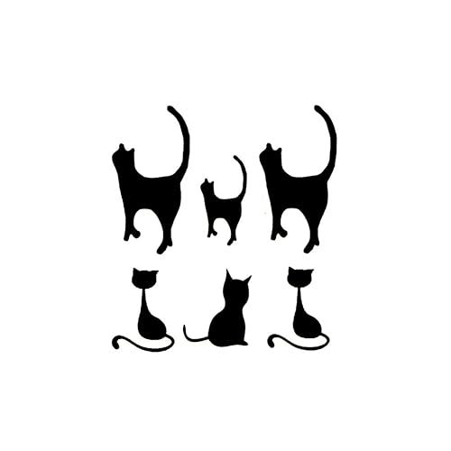 Pequeño lindo tatuaje temporal gato tótem cuello (juego de 2)