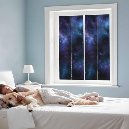 Vinilo Decorativo Protector de Privacidad Azul y Negro 17.7x39.3 in miniatura 3