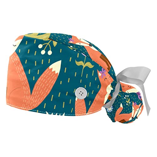 Bonnet bouffant femme réglable avec bandeau et bouton lot de 2