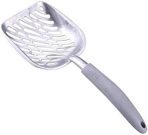 Cat Litter Scoop for Persian Cats, 2-Minutes to Clean a Litter Box, Easy sifting with Anti-Scatter Sides, Indestructible Aluminum-Steel,…