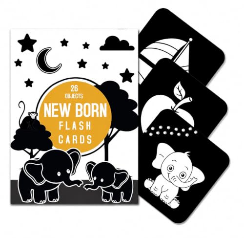 Image of high Contrast Flash Cards for New Born Children -Educational Black & White 24 Objects | (Flash Phone)