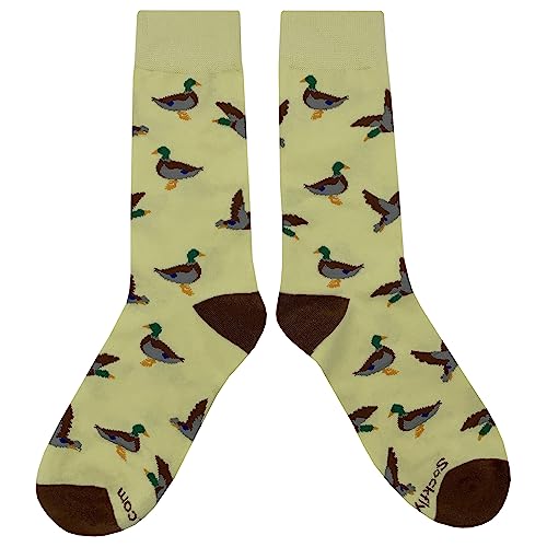 Mallard Duck Dress Socks Funny Novelty Crazy Fun Design Men Size 8-12 Cotton Casual Crew Colorful Funky Fancy Socks Gift for Men2