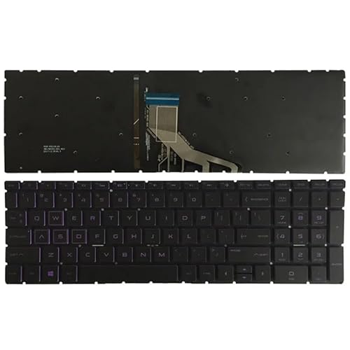 HP Pavilion GAMING 15-CX TPN-C133 15-DK 15T-DK TPN-C141 15-EC TPN-Q229 17-CD TPN-C142 16-A スペイン語/米国ノートパソコンキーボード用(US Purple)