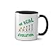 Rick and Morty Evolution Biały kubek z czarnym Rim & Rączka Mug