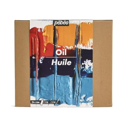 PEBEO - Studio Huile XL - Set 24 Tubes 20 Ml Couleurs Assorties + Accessoires - Kit de Peinture à l’Huile pour Artiste et Débutant - Pinceaux + Spatule - Couleurs Lumineuses