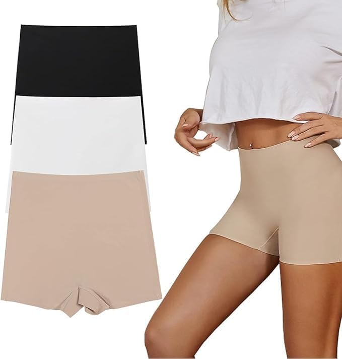 louryn koulyn Boyshorts Panties for Women Seamless Soft Boy Shorts Underwear Short Briefs Anti Chafing Multiple Pack-picture-10