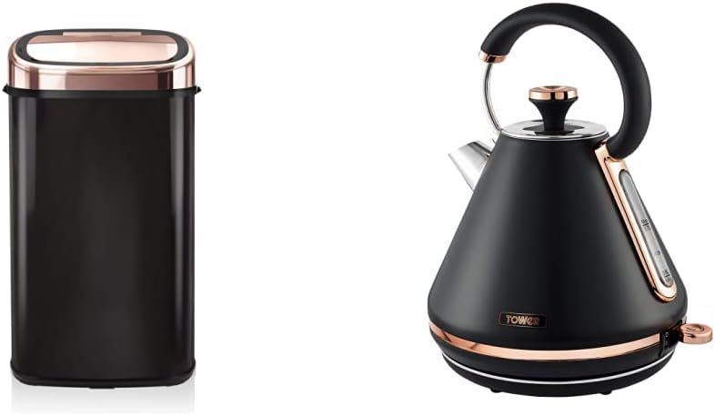 TurboTronic 58ESB Prullenbak met Sensor – 58 Liter – Zwart / RVS