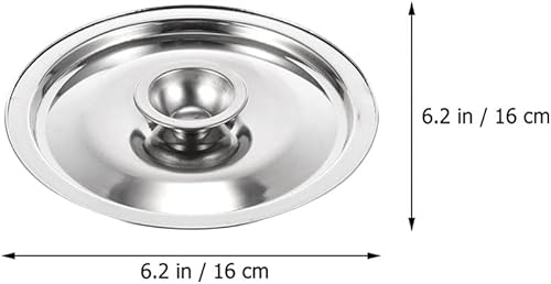 Miniatura 4 de Cabilock Cubierta de taza de café de acero inoxidable 8 unids tapas de tapa de taza de agua de metal tapa de taza de té 3.9 in 4.7 in 5.5 in 6.3 in
