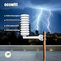 Ecowitt Wireless Lightning Detector Sensor WH57, Wetterstation Außensensor für Ecowitt Ecosystem, nur ein Zubehör 868MHz – Ansicht 6
