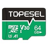 TOPESEL 64GB Micro SD Card with Adapter,up to 90MB/s Reading, 35MB/s Write