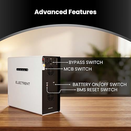 Image of ESS 2500 in-Built Lithium Inverter Battery 2500VA with 25.6V /100Ah Battery for Home Office & Shop | Fast Charging | Compact & Long Life Backup | Wall Mountable | Maintenance-Free