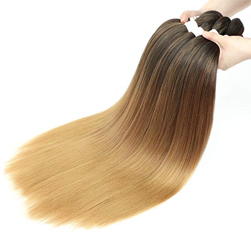 WIGENIUS Cabello trenzado preestirado Trenzas fáciles Cabello profesional Trenzas de ganchillo Yaki Textura Pelo trenzado sintético 8 Unids/lote(8PCS, 1B/30/27)