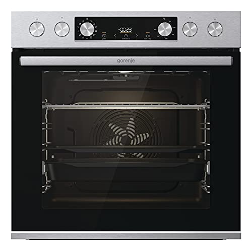 Foto von Gorenje OptiBake Hot Air Set 4 Einbau - Backofenset mit Glaskeramik - Kochfeld/ 77 Liter/Heißluft/ExtraSteam/AirFry/Pizzamode 300°C/PerfectGrill/FrozenBake/AquaClean/Teleskopauszug/Edelstahl