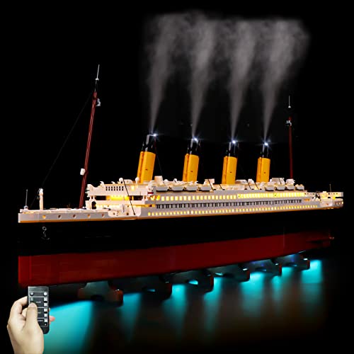LED Light Kit, Lights for Lego Creator Expert 10294 Titanic, Lighting Kit Compatible with Lego 10294 Without Building Block Model Upgraded-Remote Control Version Lights Kit