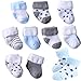 XM-Amigo - Set di 10 paia di calzini per neonati, unisex, morbidi, caldi ed elastici, in spugna di cotone, spessi in autunno e inverno, traspiranti Blu Grigio