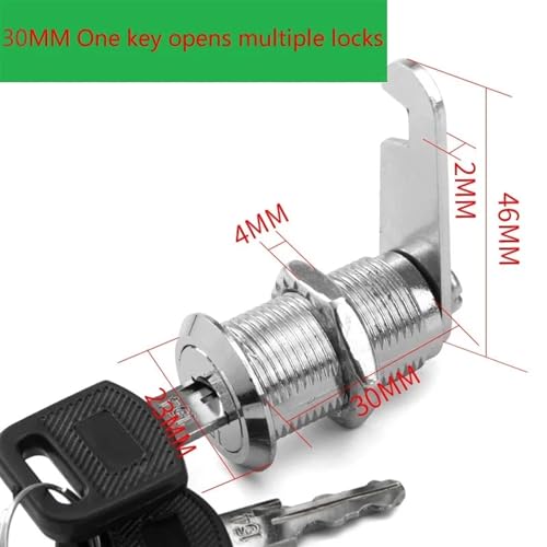 Serrure pour meuble 30mm à ouverture multiple avec clés pour porte d'armoire