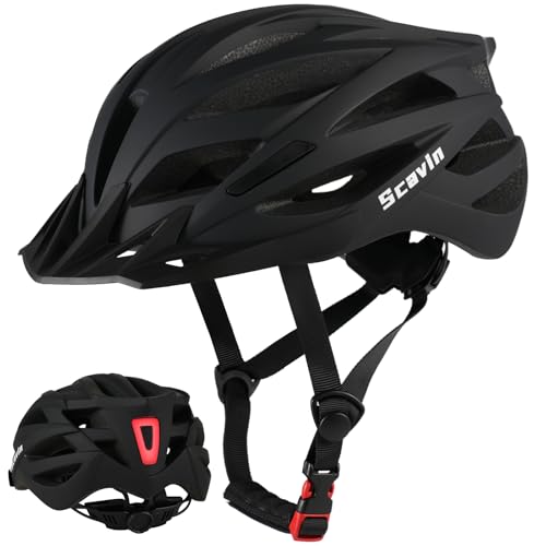 Scavin Adult Bike Helmet with Rear Light, EPS Foam, Adjustable