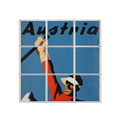 Carreaux céramique affiche ski vintage Autriche pour rénover mur humide