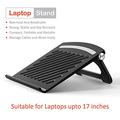 Image of TANTRA Laptop Stand, Folding Stand for Laptop, Portable Laptop Holder (Black)