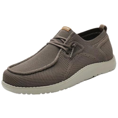 Image of 1TAZERO Men Slip On Shoes Loafer with Arch Support Insoles,Men Casual Shoes for Plantar Fasciitis | Wide Fit Design, Arch Support Footbed, Ideal for Plantar Fasciitis Relief, Lightweight All-Day Comfort Walking Shoes