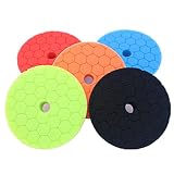 ERYUE Kit di Spugne per Lucidatura Premium 6 Pollici, 5 Pezzi, per Lucidatura di Tamponi Auto, Ceratura, Supporto Adesivo Lavabile Incluso Auto, Marmo, Legno, Metallo 5 * Tamponi