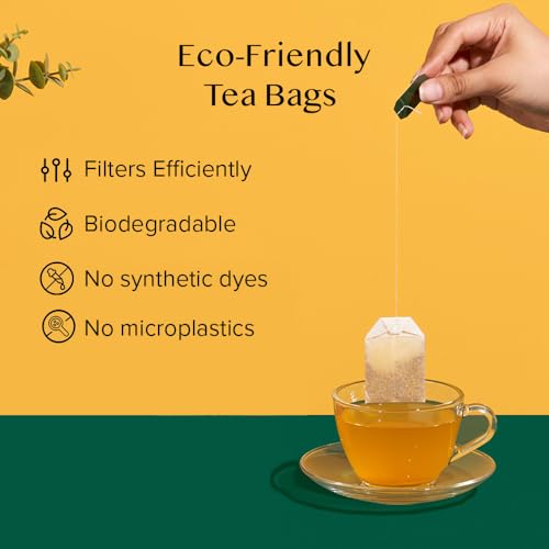 Vahdam Organic Turmeric Ashwagandha Herbal Tea Bags (18 Count) Caffeine Free, Gluten Free thumb #4