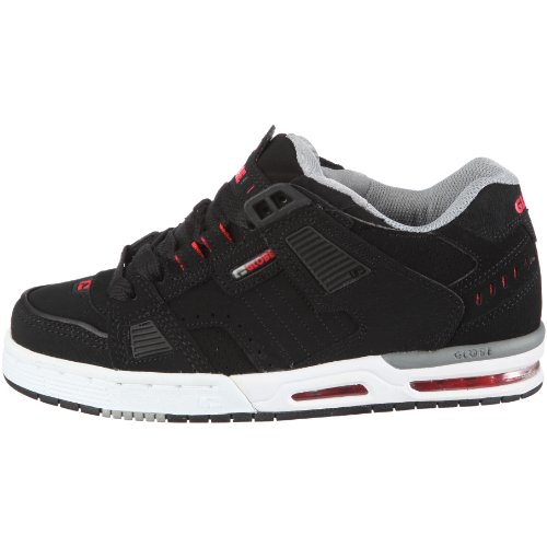 Image of Globe Sabre Nubuck 2, Men's Skateboarding Shoes, Black (Noir /Black /Neutral Grey /Red), 10.5 UK (45 EU)