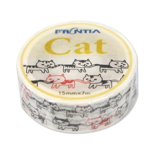 Image of Frontia Masking Tape, Cat, Japanese Decorative Tape for DIY Diary Crafts Journaling Scrapbook (3 Packs, Bulk Pack)