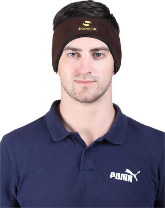1 Pc Ear Warmers Headband Stretchy Ear Covers Sweatband Ski Winter Headband Earmuff Workout Headbands Moisture Wicking Thermal Sport Headbands Brown-image-42