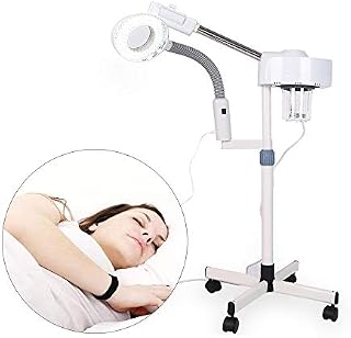 5x Magnifying Lamp with Facial Steamer, 2 in 1 LED Light Magnifying Floor