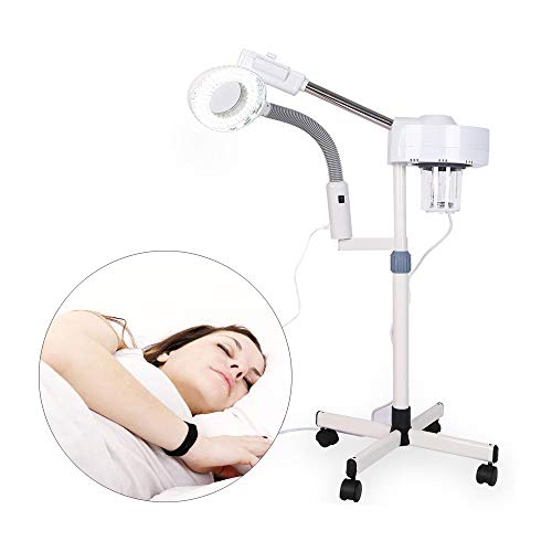 5x Magnifying Lamp with Facial Steamer, 2 in 1 LED Light Magnifying Floor
