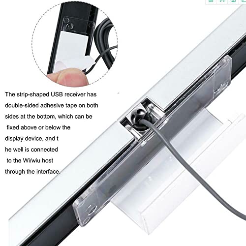 USB Wired Wii Sensor Bar, Replacement Infrared Ray Motion Sensor Bar for Nintendo Wii/Wii U/PC -Blac