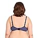 Curve Muse Women's Minimizer Unlined Underwire Bra with Lace Embroidery-2 Pack-Buttermilk Print,Blue Print-36C