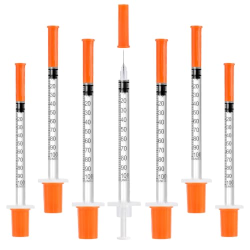 50 Pack U 100 1ml cc Syringes 30G 5 16 Disposable Syringe Lab Supplies Individually Wrappe - image 1
