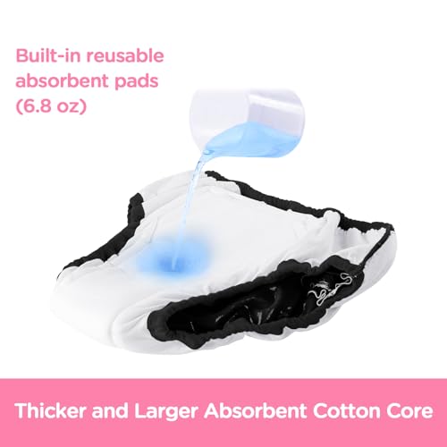 Image of Littleforbig Comfortable Washable Reusable Ruffled Lace Bow Pretty Shiny Glitter Waterproof Adult Training Pants