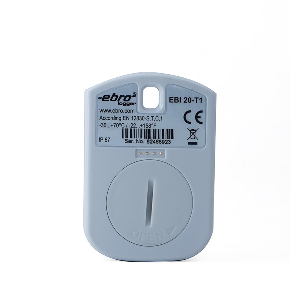 Multi-Use Temperature Datalogger used for Pharma, Cargo, and Cold Chain Monitoring along with Calibration Certificate by Ebro Model: EBI 20T1 2