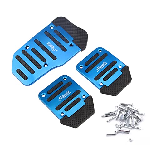 CWED 3PCS Pedales para coche pedal antideslizante para frenado, embrague y aceleración