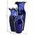 Sunnydaze Glazed Pitchers 11-Inch Blue Ceramic Indoor Tabletop Fountain - Electric Submersible Fountain with Adjustable Flow