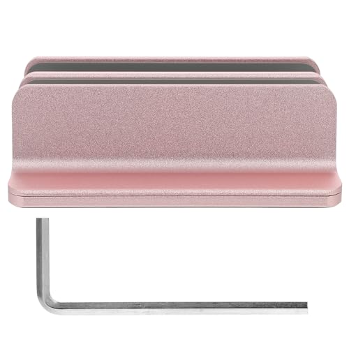 Soporte vertical ajustable para laptop aluminio rosa miniatura 1