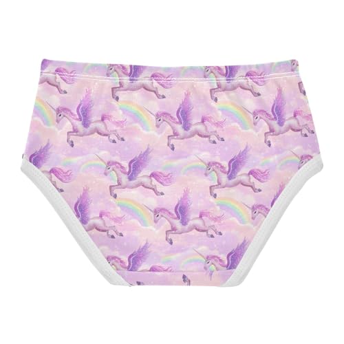 Girls Underwear Soft Cotton Unicorn Rainbow Kids Panties in Sizes 2/3t, 4t, 5t, 6 and 82
