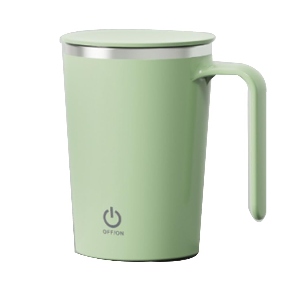 CTRLZS Self Stirring Coffee Mug Rechargeable Automatic Magnetic Mixing Cup,400Ml Electric Mixing Cup Auto Mixer Cup Green